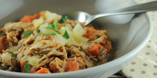 Freezer-Slow Cooker Chicken with Apple & Potato