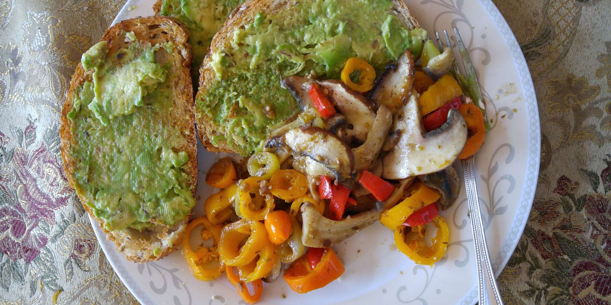 Greek Feta Mushroom & Sweet Pepper Stir-Fry