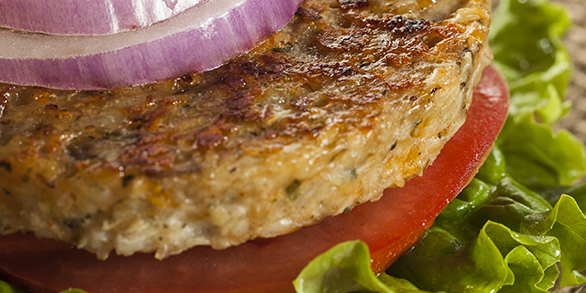 Lettuce Wrapped Cheddar Veggie Burger with Avocado