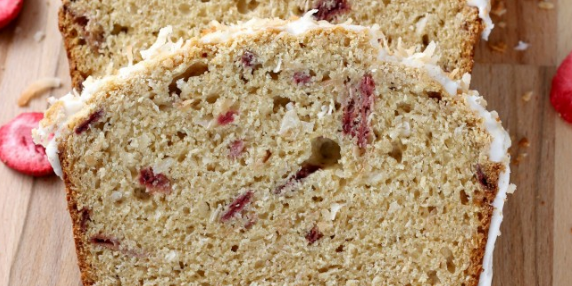 Strawberry Coconut Yogurt Quick Bread