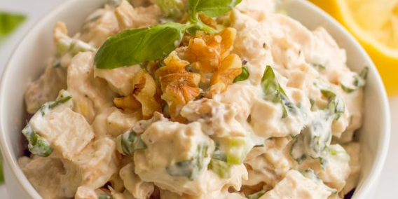 Basil Chicken Thai Salad with Walnuts