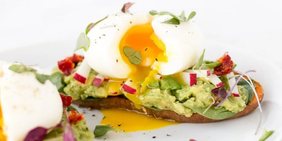 Sweet Potato Toast with Soft Boiled Eggs