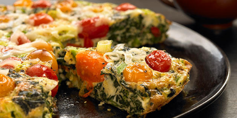 15-Minute Spinach Tomato Frittata