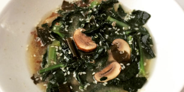 Miso Soup & Wilted Kale