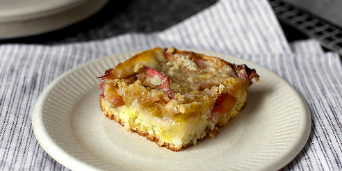 Rhubarb Snacking Cake