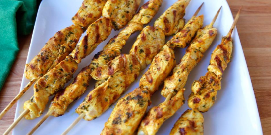 Outdoor Summer Chicken skewers