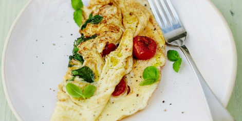 Tomato and Basil Omelette