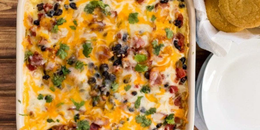 Overnight Mexican Breakfast Casserole