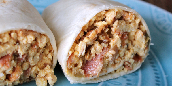 Make-Ahead Bacon & Cheddar Burrito