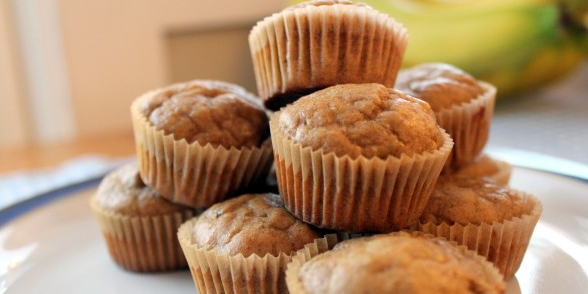 Gluten Free Peanut Butter Banana Mini-Muffins