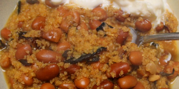 Pinto Bean Stew with Caramelized Onions