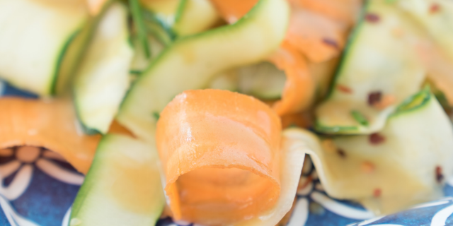 Zucchini Carrot Swirly Salad