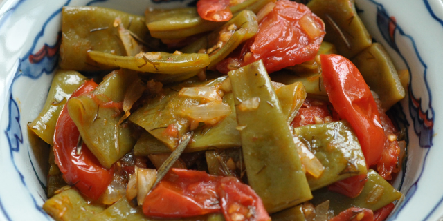 Greek Green Beans with Tomatoes