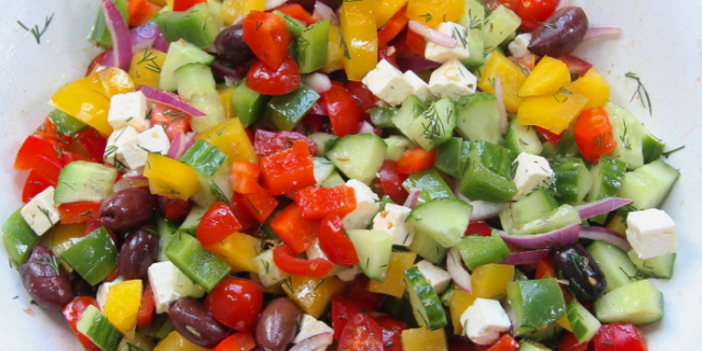 Greek Chicken & Salad with Tzatziki