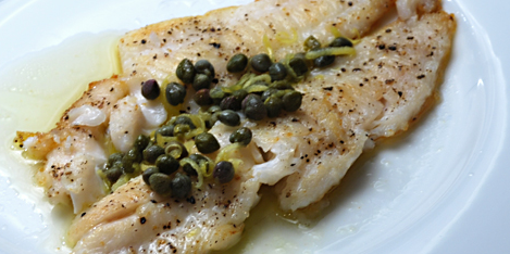 Sole Fillet with Tarragon-Caper Sauce