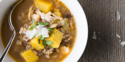 Chicken Soup with Acorn Squash