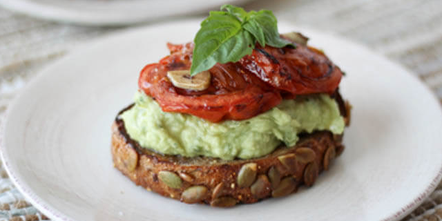 Avocado Toast with White Beans & Tomatoes