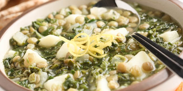 Lentil Potato Spinach Soup