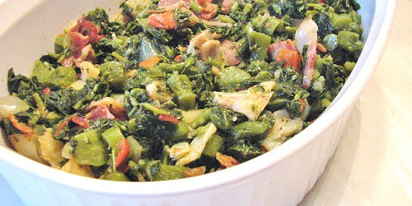 Jamaican Callaloo & Saltfish