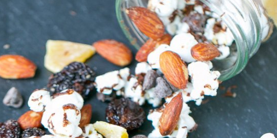 Popcorn Mix with Raisins, Almonds & Dried Fruit