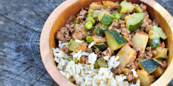 Zucchini & Ground Beef Skillet Casserole