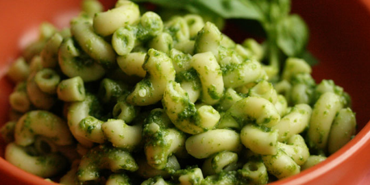 Basil-Spinach Pesto with Gluten-Free Pasta