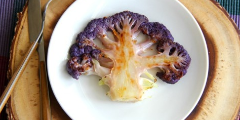 Roasted Purple Cauliflower Steaks