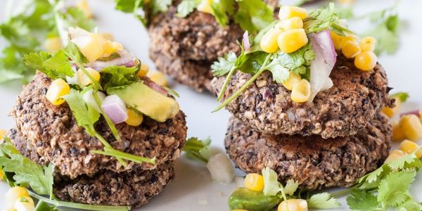 Black Bean Fritters with Sweet & Spicy Corn Salsa