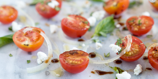 Tomato Basil Salad with Goat Cheese