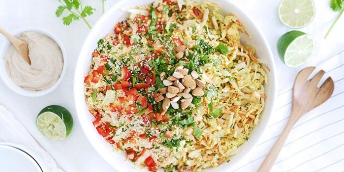 Asian Cabbage Salad with Awesome Sauce