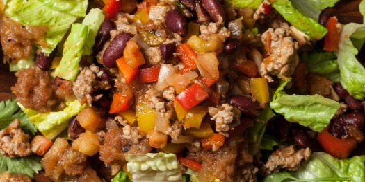 Mexican Turkey and Black Bean Taco Salad