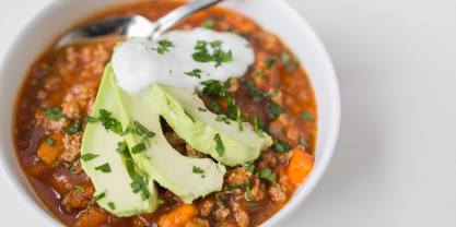 Slow Cooker Turkey and Sweet Potato Chili