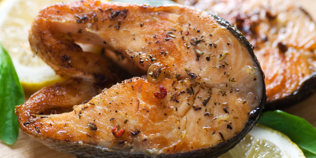 Salmon Steaks with Grapefruit