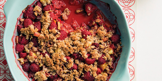 Raspberry-Turmeric Crumble