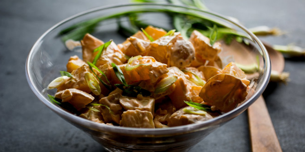 Spicy Kimchi Potato Salad