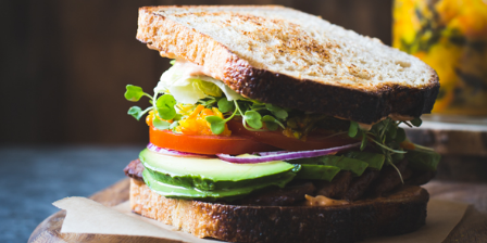 Tempeh BLT's with Kimchi, Avocado & Chipotle Mayo