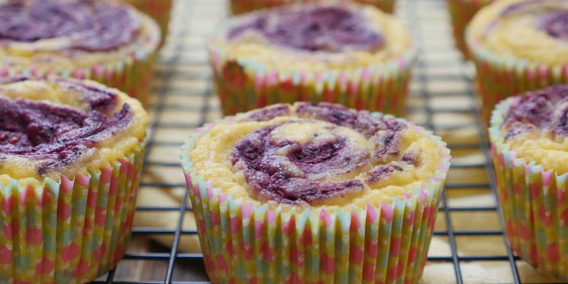 Lemon Berry Coconut Flour Muffins