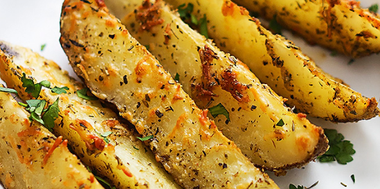 Baked Garlic Parmesan Potato Wedges