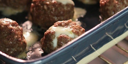 Mozzarella Stuffed Meatballs