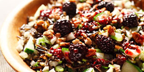 Crunchy Wild Rice Salad with Blackberry Dressing