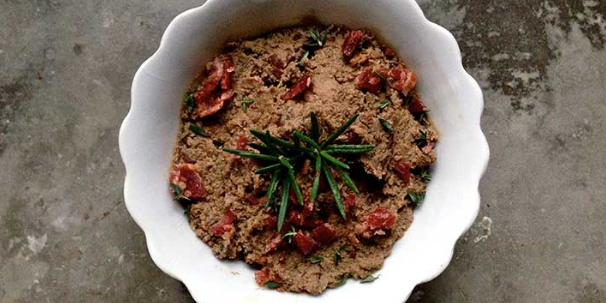 Bacon Beef Liver Pate with Rosemary and Thyme