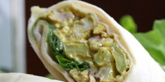 Curry Mango Chicken Wrap