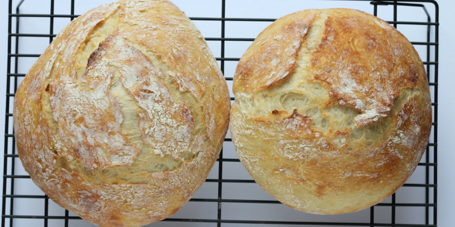 4 Ingredient No Knead Overnight Bread