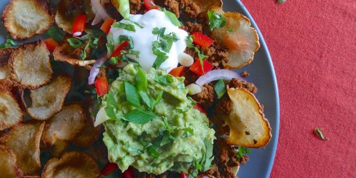 Nachos with Rutabaga Chips