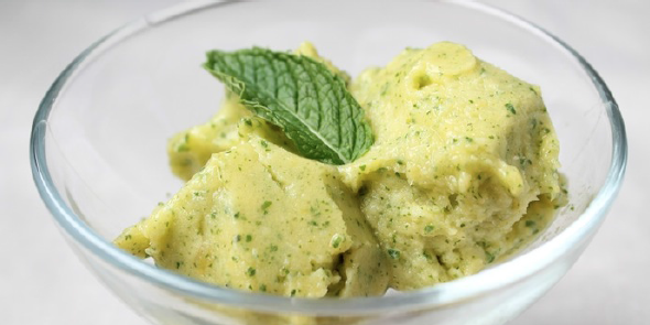 Pineapple Mint Sorbet