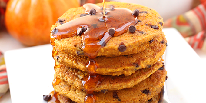 Pumpkin Chocolate Chip Pancakes