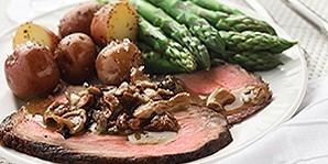 Roasted Beef with Wild Mushroom Sauce