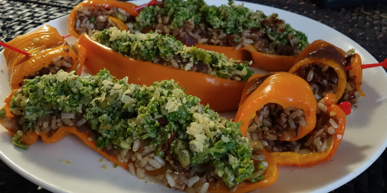 Vegan & Gluten Free Stuffed Sweet Peppers