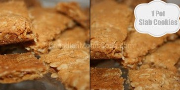 One Pot Oatmeal Slab Cookies