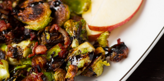 Brussels Sprouts with Apple, Bacon & Dates